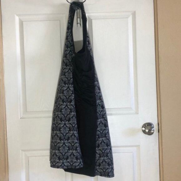 Lola Stretch Racerback Dress Damask Black Gray - Picture 7 of 10